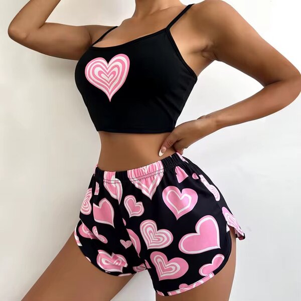 Ensemble Pyjama Cœur Femme