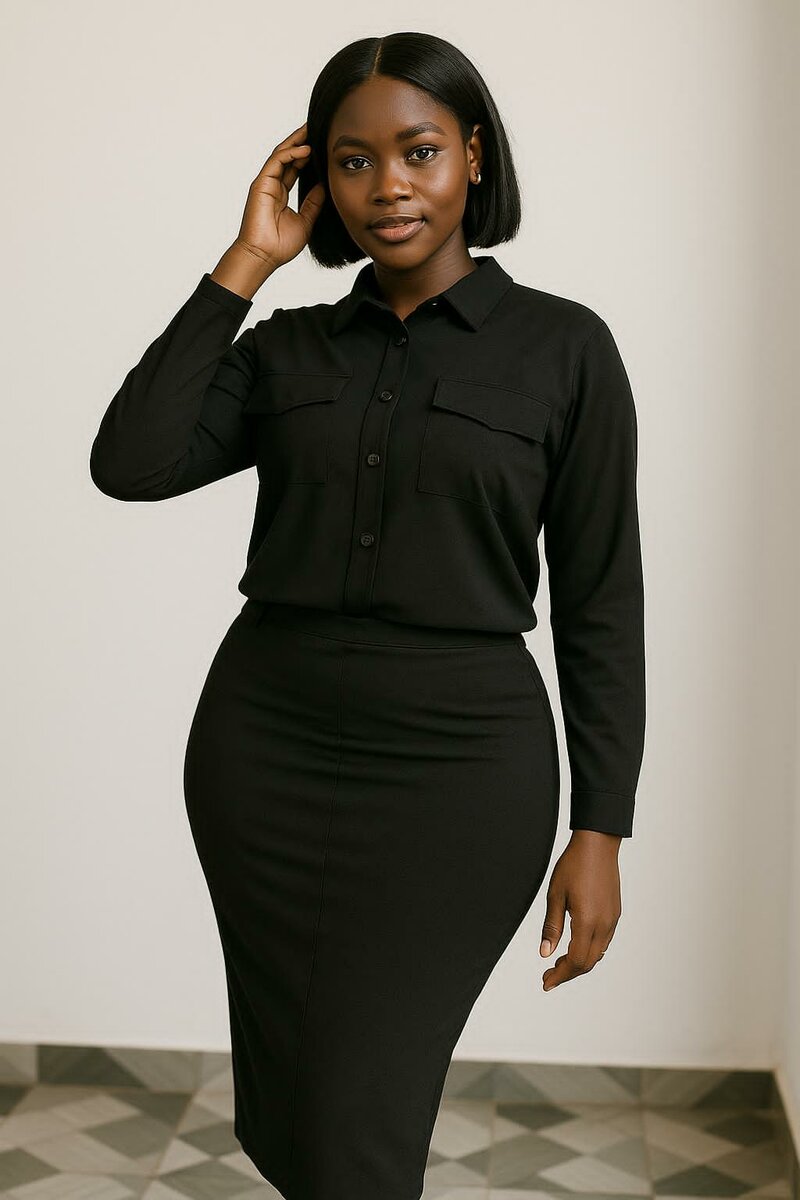 Two piece black outfit