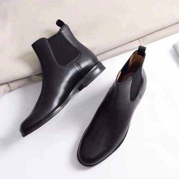 Boots a gaine en cuir