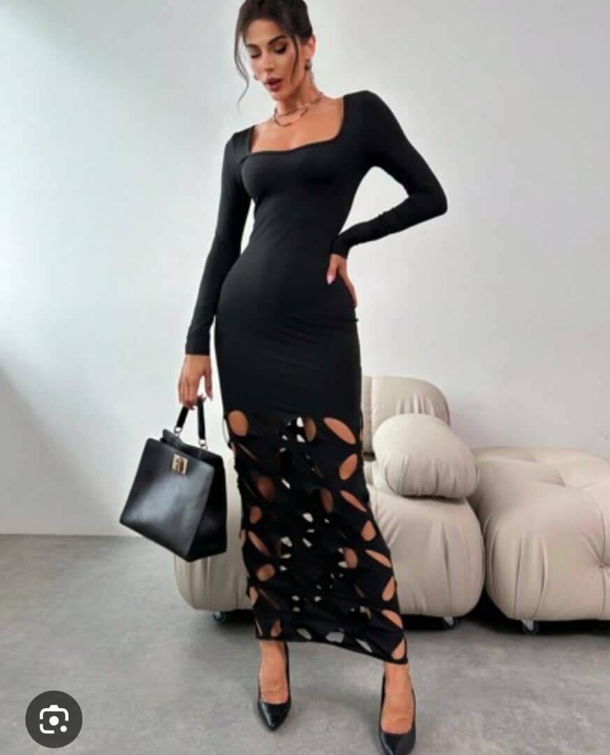 Robe Longue Noire Élégante