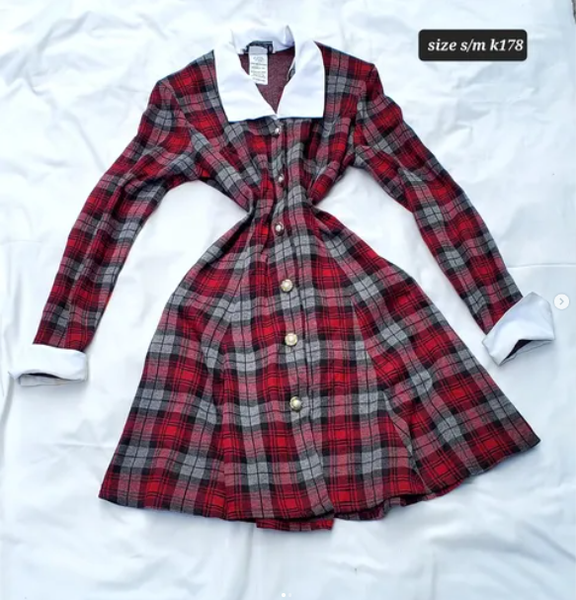 checkered dress