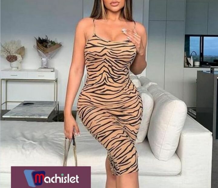 High Quality Elegant Clothes Printed Dress Halter For Summer