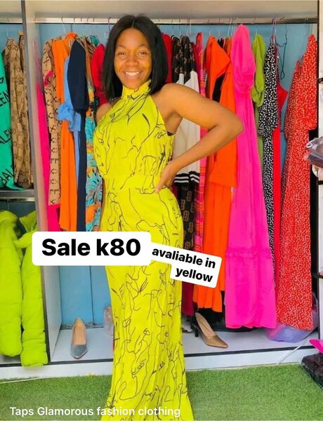 Yellow maxi dress