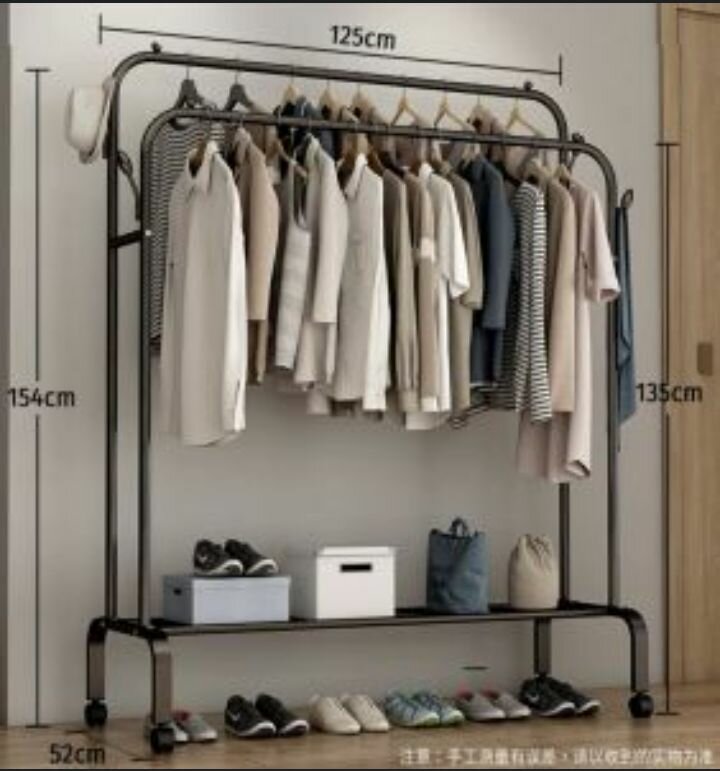 Étagère 2 en 1 pour chaucur et vêtements