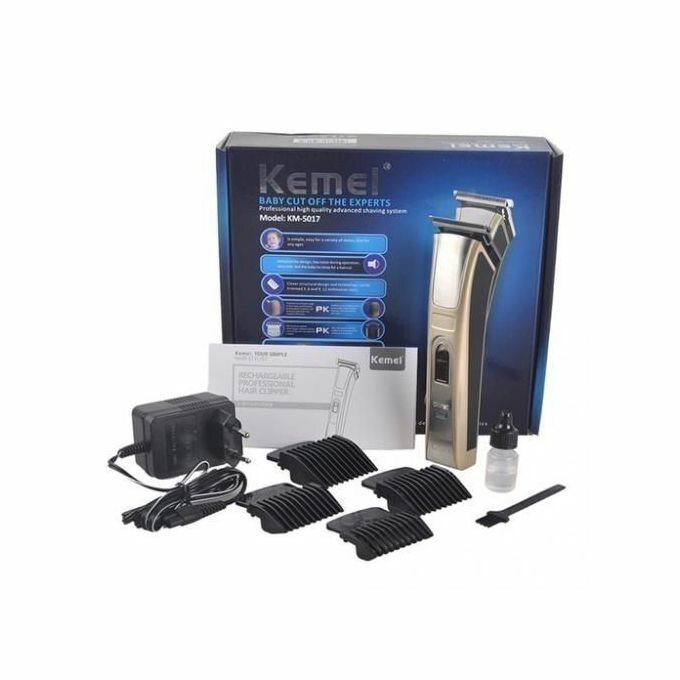 Kemei Tondeuse Electrique Rechargeable Cheveux Et Barbe - Pour Hommes Et Enfants - Or