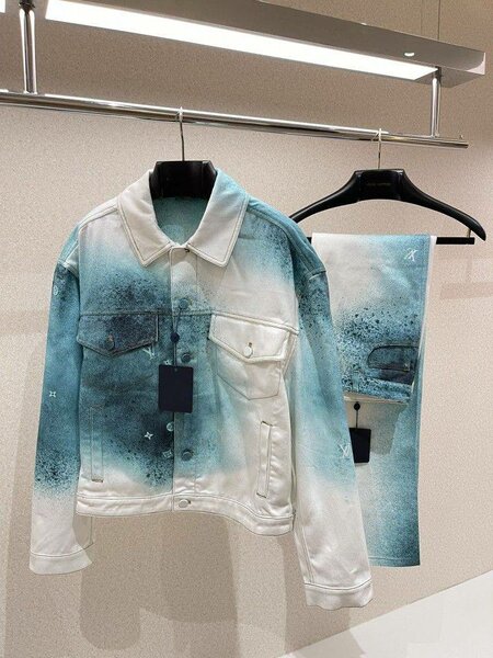 Veste en denim ombré pour hommes