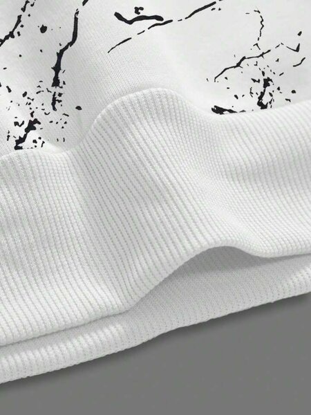 Sweat à capuche motif marbré