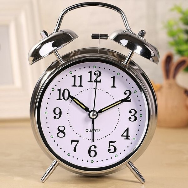 Horloge réveil en acier