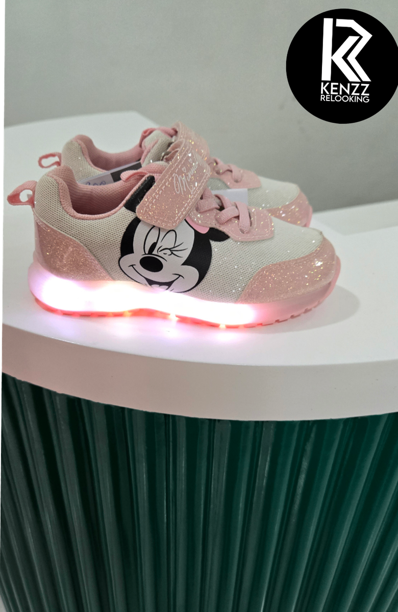 Chaussures lumineuses enfant rose