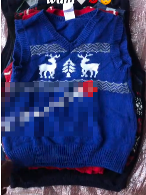 The vest is blue