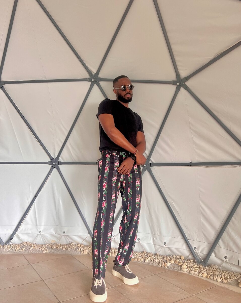 Pantalon imprimé floral homme