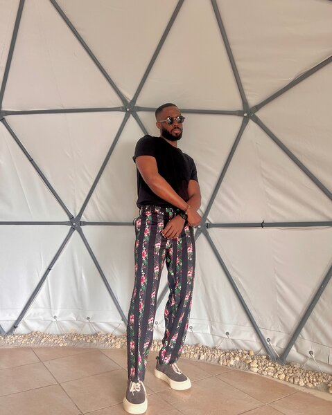 Pantalon imprimé floral homme