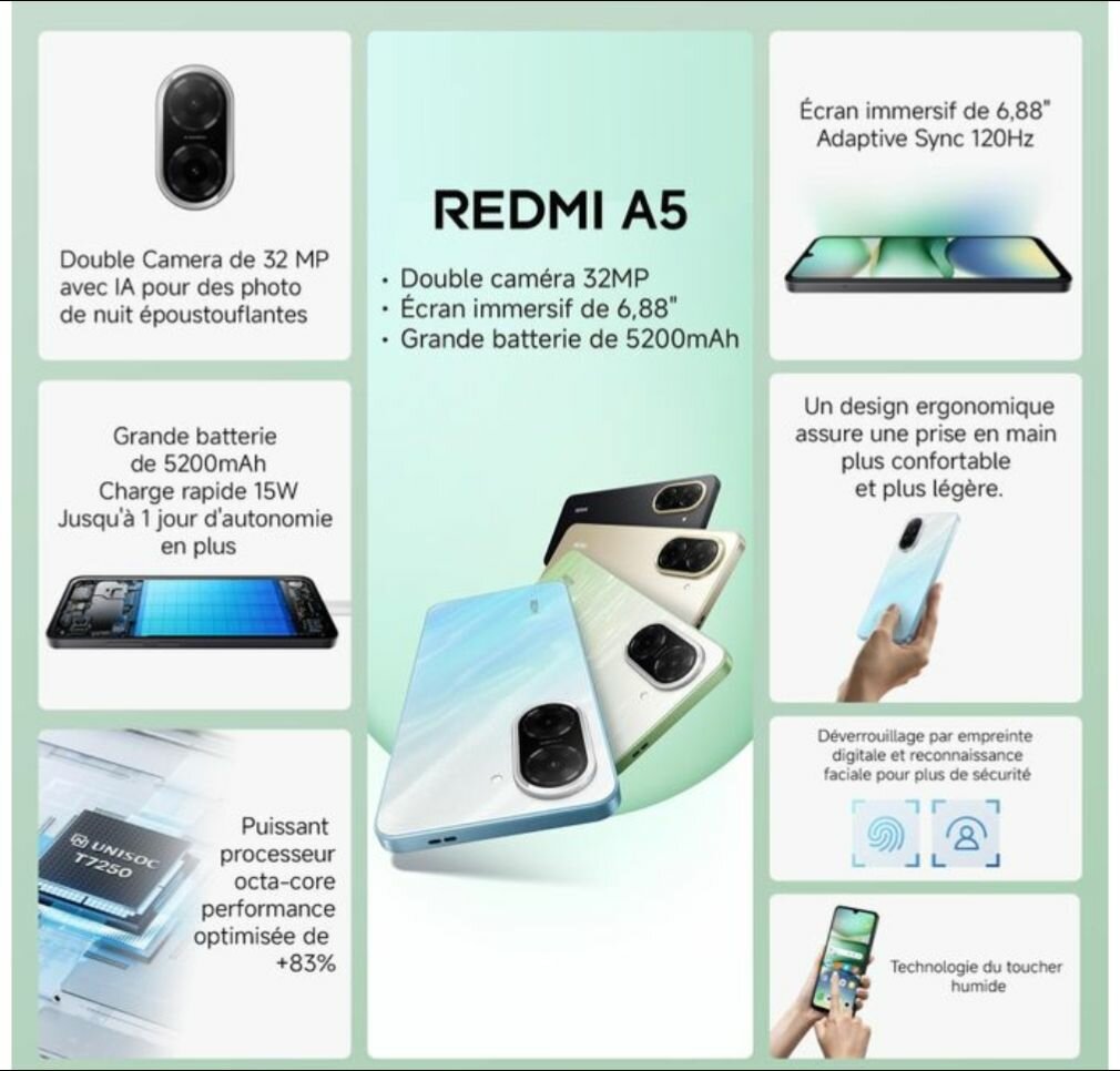 Smartphone Redmi A5 6.88" 5200mAh