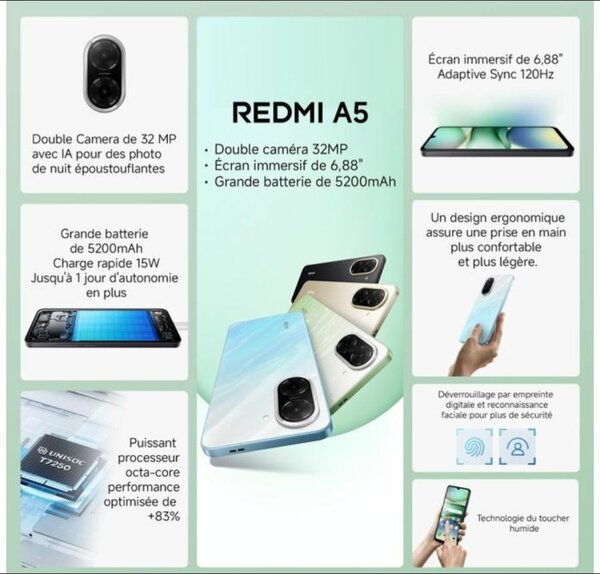 Smartphone Redmi A5 6.88" 5200mAh