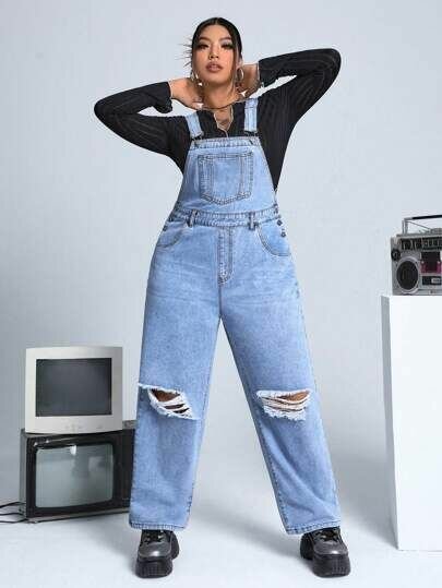 Ripped Dungaree