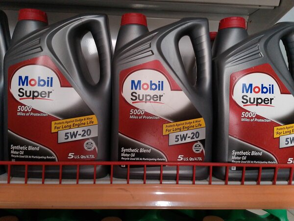 Mobil Super synthetic blend oil