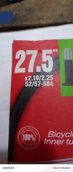 Chambre à air vélo 27.5"