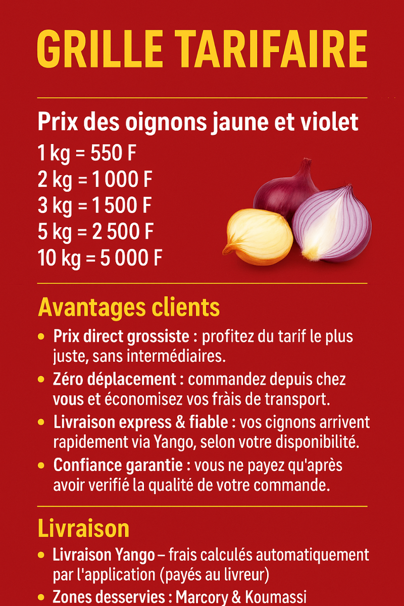 Oignons frais en gros