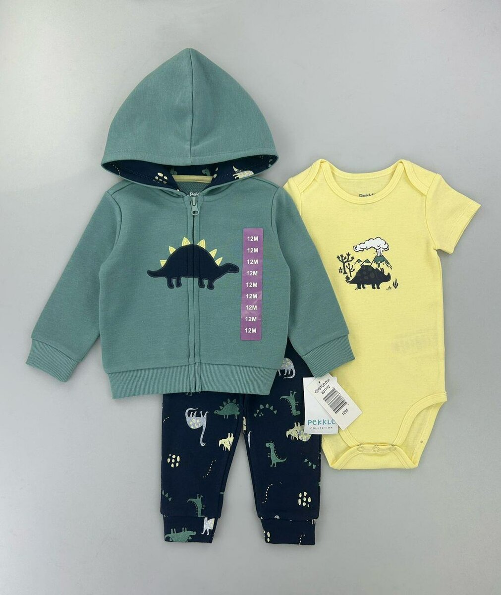 Ensemble bébé dinosaure 3 pièces