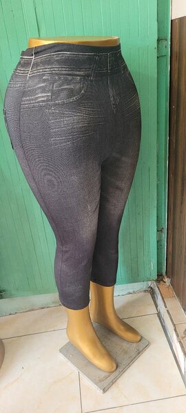 Leggings jean femme taille haute