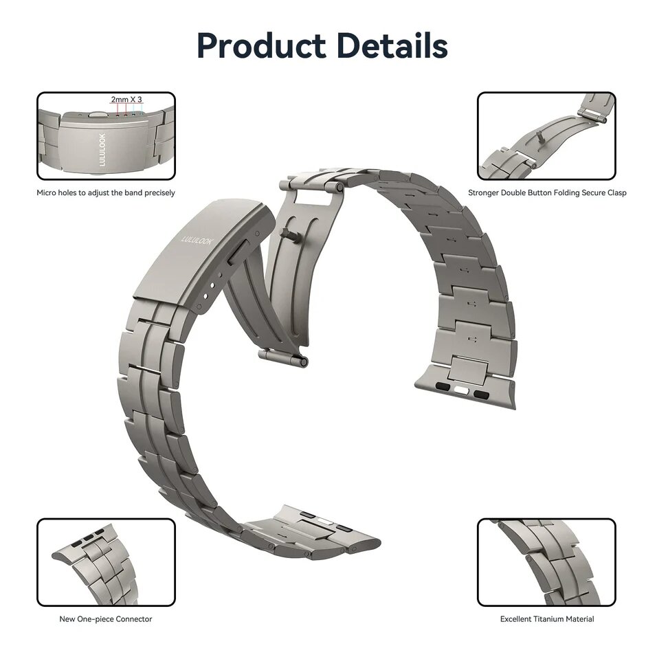 Bracelet en titane compatible avec Apple Watch Ultr