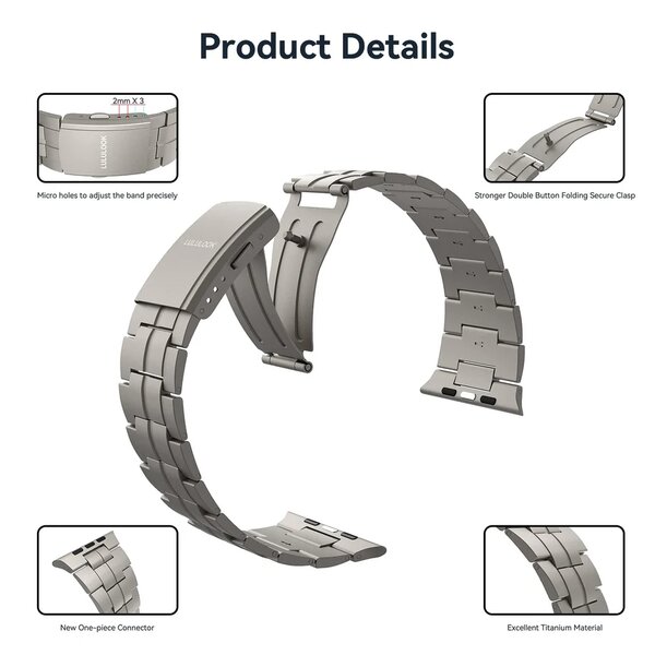 Bracelet en titane compatible avec Apple Watch Ultr