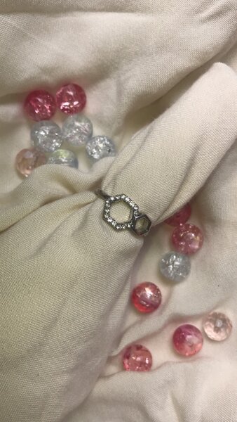 Bague Hexagone Élégante