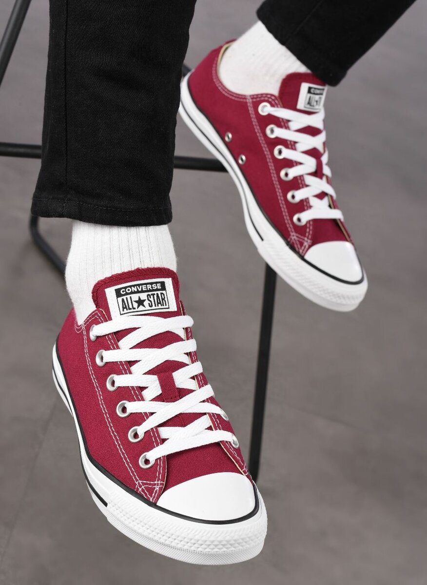 Baskets basses bordeaux