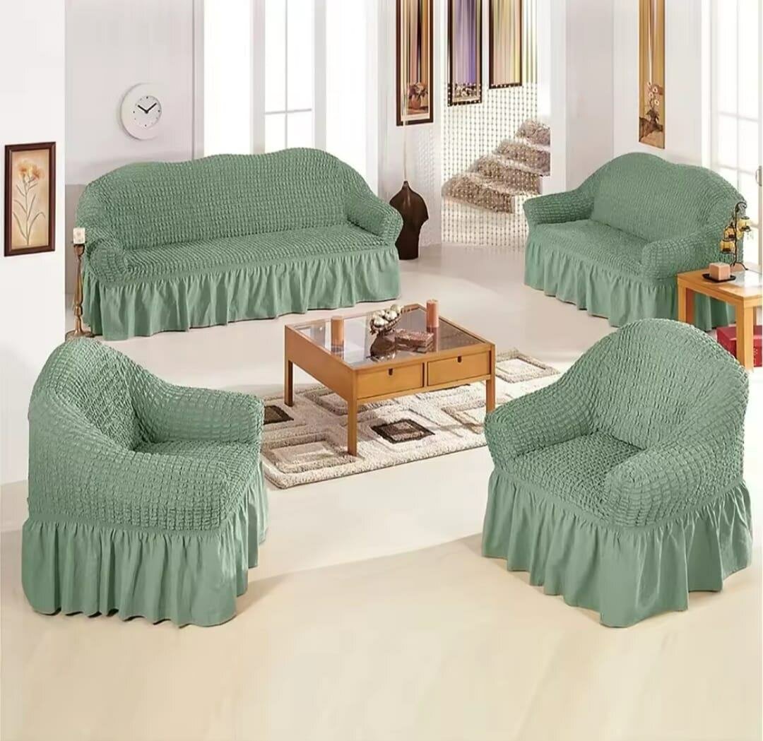 Housse de canapé extensible élégante en treillis à bulles 3D