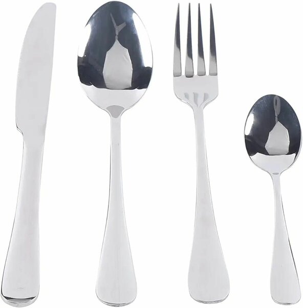Ensemble couverts 25 pièces en acier inoxydable comprenant 6