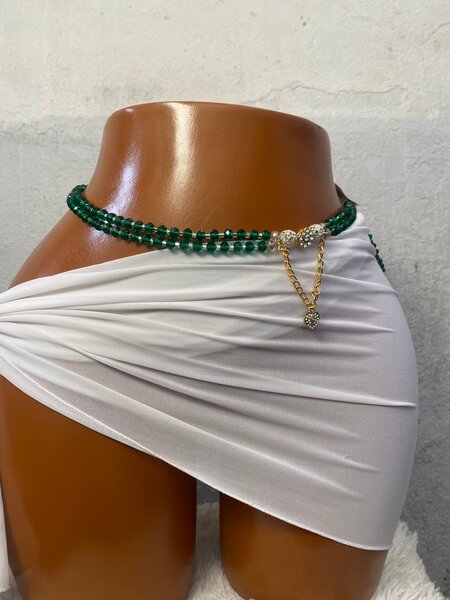 Elegant Beaded Waist Chain