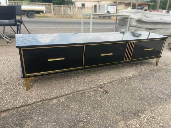 Black and Gold Table Storage
