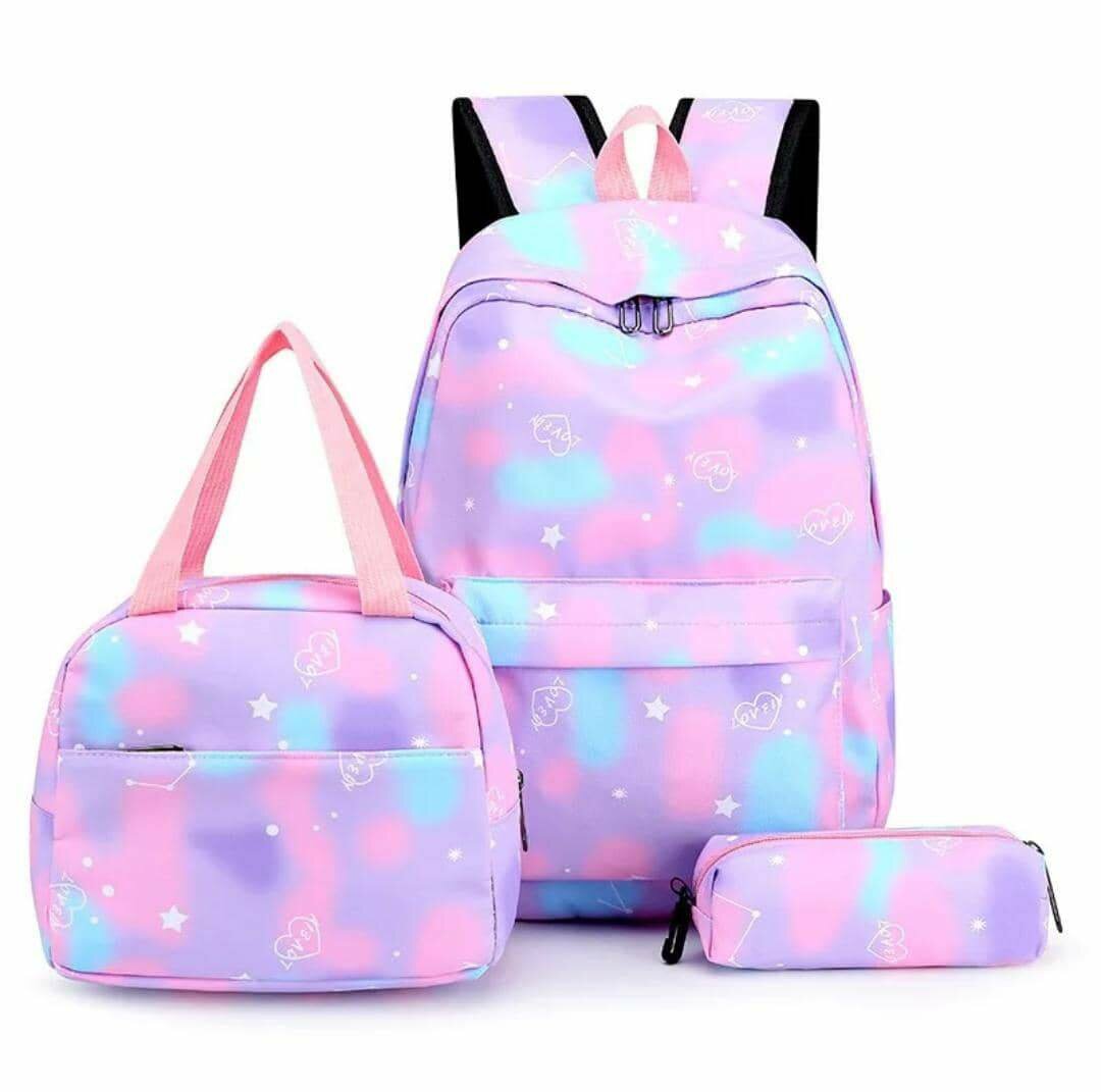 Ensemble de sacs scolaires colorés