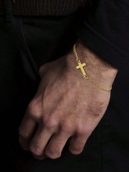 Bracelet croix homme