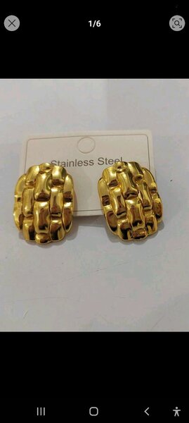 Button earrings