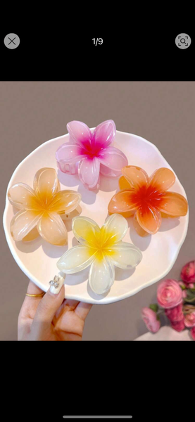 Clip floral barrette