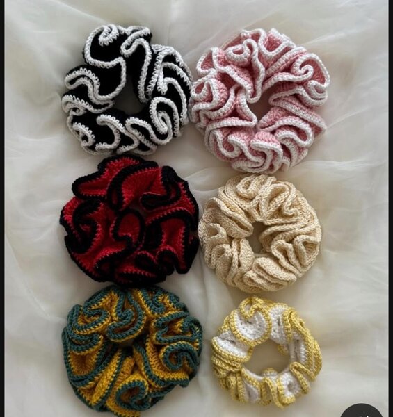 Women Crochet scrunchie and shrugs