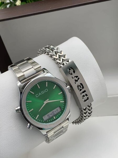 CASIO DIGITAL AND ANALOG CHAIN WATCH