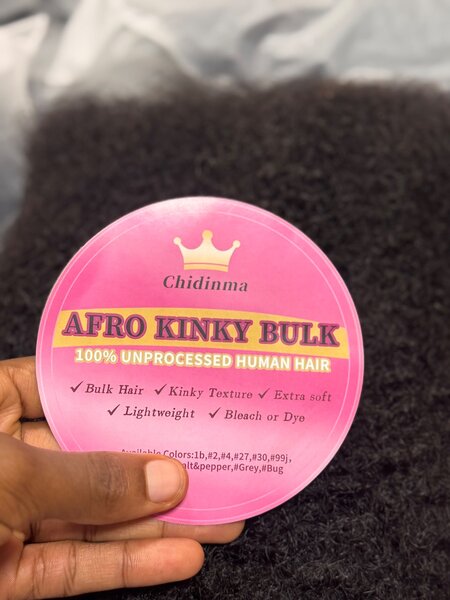 Afro Kinky Bulk Cheveux l16