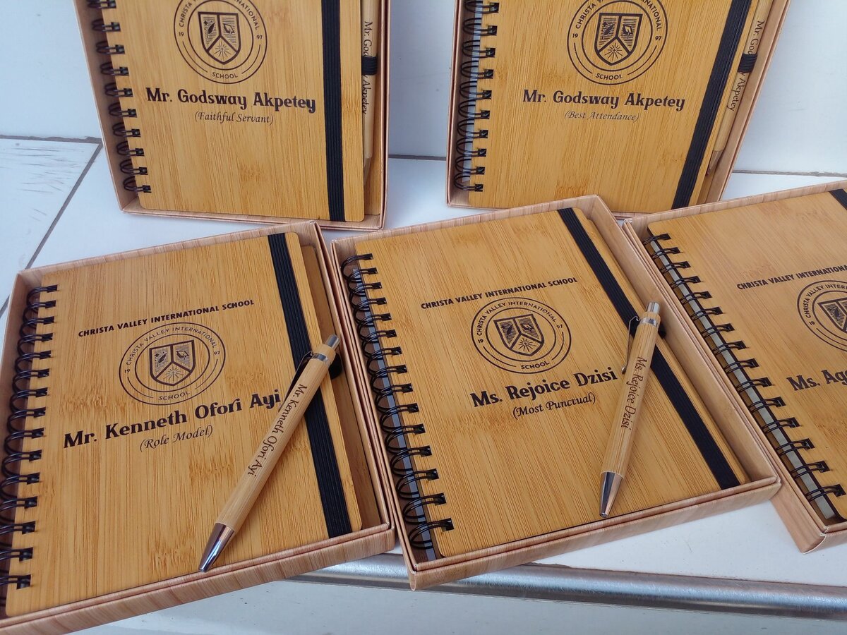 Customised Bamboo Diary & Pen