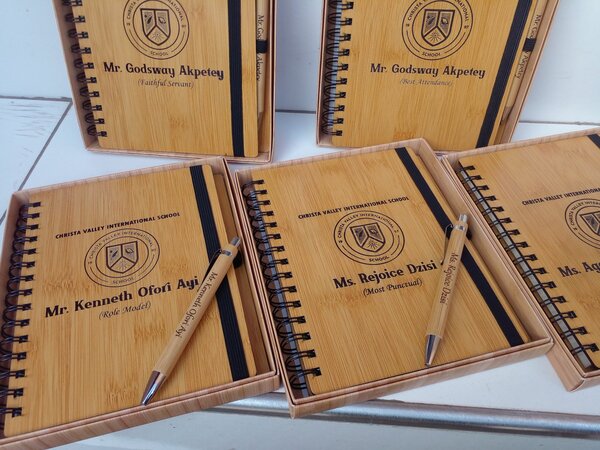 Customised Bamboo Diary & Pen