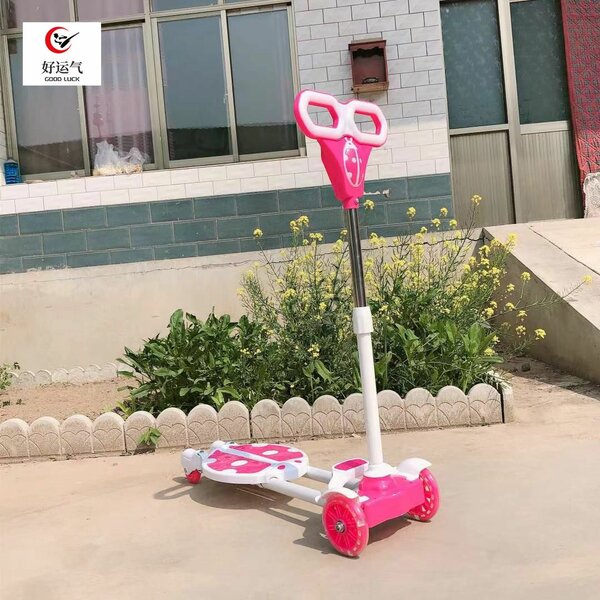 Trottinette enfant rose LED