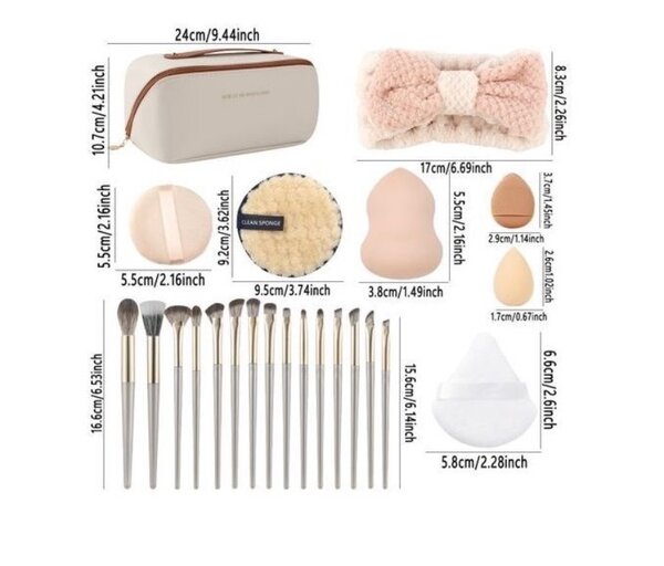 Set de pinceaux maquillage complet
