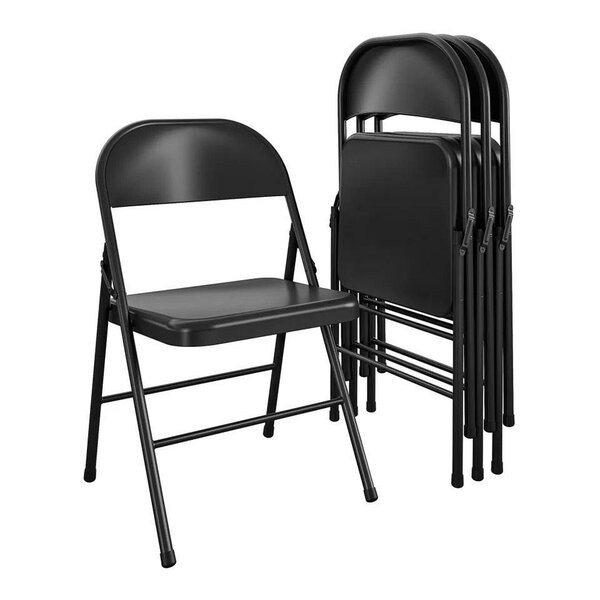 Chaise et table pliante en acier
