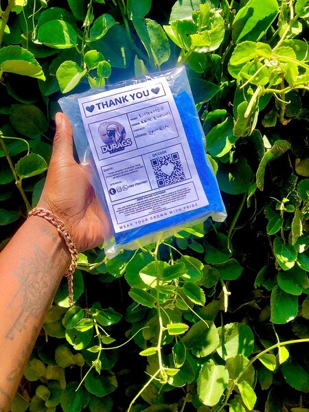 Blue silk durag