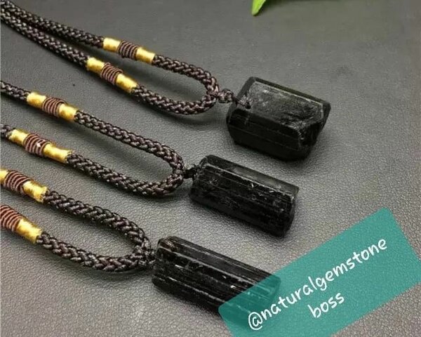 Natural Black tourmaline pendant