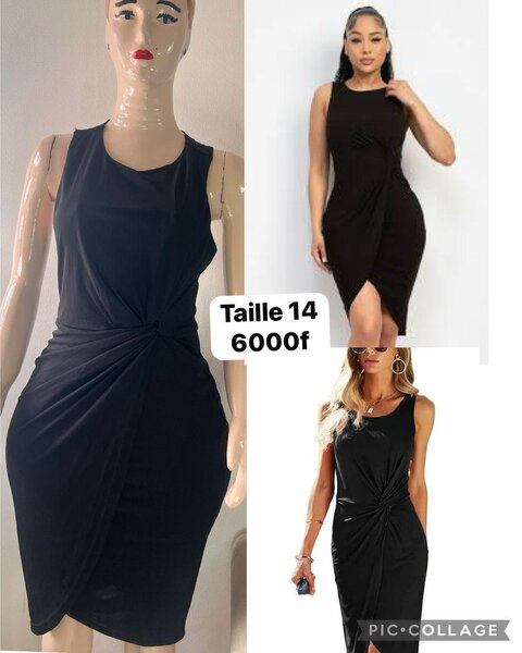 Robe noire friperie taille L