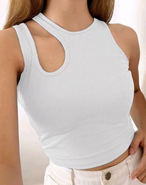 Top débardeur découpé pour femme