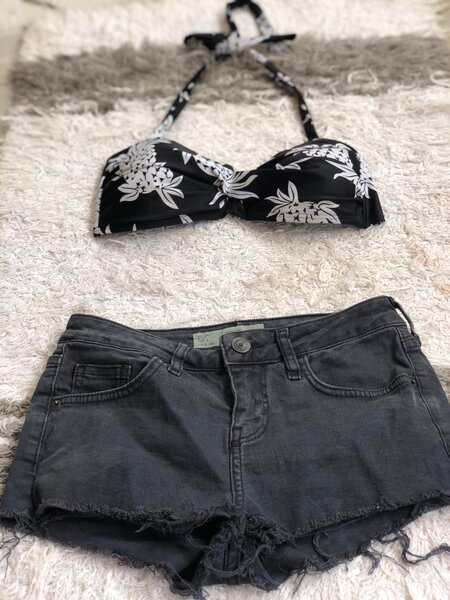 Set de maillots et shorts en jean