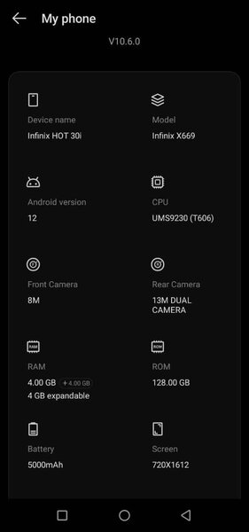INFINIX HOT 30I